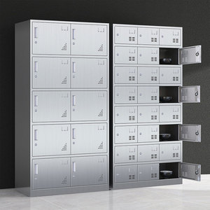 Armario de hierro para gimnasio de acero inoxidable para uso doméstico, casilleros de trabajo de metal para personal de acero, casillero de metal para almacenamiento escolar, casillero de metal de acero - Product Image 2