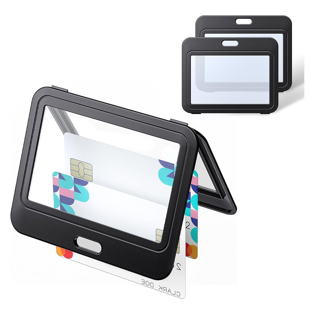 plastic sleeve for credit cards Aigee 28 RFID Blocking Sleeves (24 Card Protector Holders in 12 colors & 4 Passport Protectors), Identity Theft Protection Secure Credit Cards, Debit Card, 2pcs Clear Sleeve Ever had your ATM card refused due to damage valonic set of 6 RFID