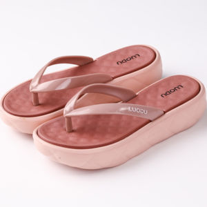 2025 été mode femmes léger bout ouvert EVA tongs respirant imperméable anti-glissant Wedge Design plat pour l'automne - Product Image 1