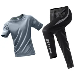 Cycling Clothes Suit Men's Summer Ice Silk Straight-Leg Trousers Jungle Road Mountain Bike Sports Short Sleeve Equipment
