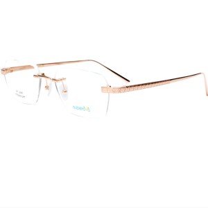 Gafas Superovo de Lujo Unisex con Montura Grande Dorada de 18K, Ligeras, sin Aro, Estilo Casual y de Negocios, con <span class=keywords><strong>Lentes</strong></span> Graduables - Product Image 4