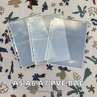 Carpeta A5 7 agujeros 10 piezas Set 4x6 pulgadas Trading Card Photo Sleeve 1 2 4 bolsillos Protector de página Ultra HD Kpop Photo Card Stock