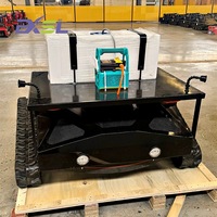 Tondeuse à gazon autonome télécommandée avec pulvérisateur, GPS RTK, pour le désherbage dans les vergers et les fermes