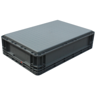 NEXARA Caisses en plastique durables empilables en PP 600-147 Boîtes logistiques solides de différentes tailles pour différents scénarios