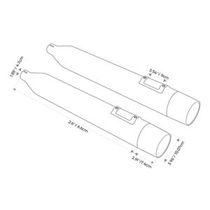 XF2906H03-06-B TCMT Noir 4 "Slip-On Megaphone Silencieux Tuyaux D'échappement Fit pour Harley Touring 1995-2016 - Product Image 5