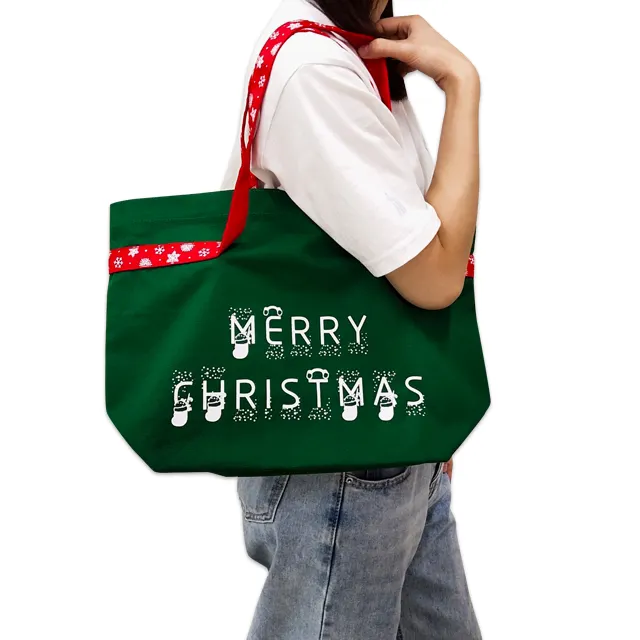 Custom Hand Made New Design Bulk Plain Cloth Tote Large Christmas Canvas Bags Multi-function Canvas Cotton Tote Bag