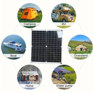 แผงโซลาร์เซลล์แบบพกพา 25W 18V พร้อมตัวควบคุมอินเทอร์เฟซ USB สำหรับการตั้งแคมป์กลางแจ้ง - Product Image 4