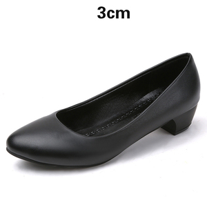 Zapatos <span class=keywords><strong>de</strong></span> trabajo sin cordones <span class=keywords><strong>de</strong></span> cuero suave <span class=keywords><strong>de</strong></span> verano para mujer, tacones altos finos, diseño impermeable antideslizante, vestido Formal para auxiliares <span class=keywords><strong>de</strong></span> vuelo - Product Image 3