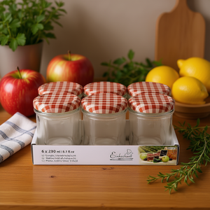 Einkochwelt Pots à confiture 230 ml avec couvercle à vis, lot de 6, pour la conservation - Product Image 2