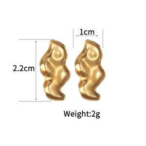 Custom 18K Gold Plated <strong>Stainless</strong> <strong>Steel</strong> Waterdrop Flower Butterfly Earrings Non-Tarnish Women's Hypoallergenic Fashion <strong>Jewelry</strong> - Product Image 6