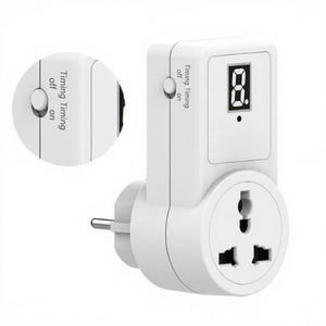 Prise intelligente multifonction standard européenne avec affichage à 1 chiffre, minuterie de compte à rebours, alimentation 220-240V 10A, type EU AL09-1D - Product Image 1
