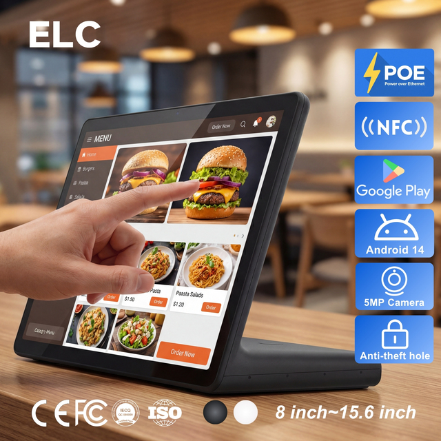 Android 14 Desktop Kiosk High Performance PoE L-Type Tablet PC 11 Inch 4+64GB 1920x1200 for Commercial Interactive Display