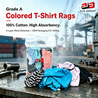 Chiffons de nettoyage non abrasifs de qualité A, 100 % coton recyclé, colorés, pour le nettoyage des navires