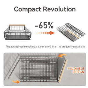 Panier de <span class=keywords><strong>Rangement</strong></span> Coulissant Empilable et Pliable pour <span class=keywords><strong>Sous</strong></span> Évier ou Meuble de Cuisine - Product Image 2