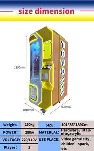 New Fully Transparent Clip Machine Keku Inch Lobster Claw MachineChildren's Snack Gift Machine Mall Venue Equipment - Product Image 3