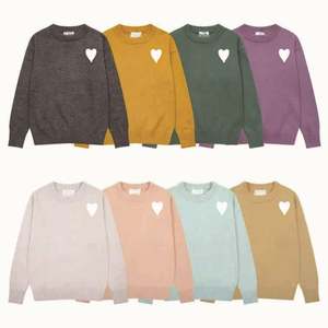 เสื้อสเวตเตอร์ผู้ชายผ้าวูลหรูหราแบบลำลอง ป้องกันขนร่วง ผลิตโดยตรงจากโรงงาน พร้อมลายถักรูปหัวใจ - Product Image 1