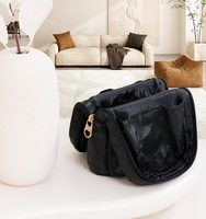 Sac cosmétique personnalisé SMETA avec logo, pliable, à ouverture facile, porte-pinceaux de maquillage