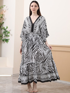 Abito Estivo da Spiaggia per Donna, Casual con Stampa Boho <span class=keywords><strong>in</strong></span> Viscosa Morbida e Traspirante - Product Image 4