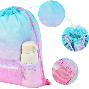 Borsa da nuoto personalizzata di alta qualità zaino con coulisse con tasca bagnata zaino da spiaggia per borse da nuoto - Product Image 4