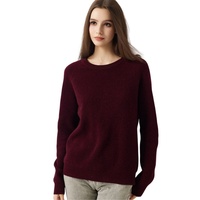 Pull en laine mérinos fine de luxe pour femme, col rond, toucher doux, couleur personnalisée, tricot en laine naturelle, pull en pure laine