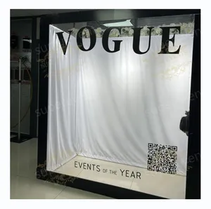 custom magazine photo booth box backdrop Aluminum photography Frame Vogue Booth Box for Christmas Party festival Decoration