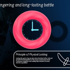 แหวนรัดอวัยวะเพศชาย ของเล่นทางเพศ ซิลิโคนเหลวเนื้อนุ่ม ช่วยยืดเวลาการมีเพศสัมพันธ์ แหวนล็อคเพิ่มความสุขทางเพศ - Product Image 2