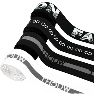 Pita Elastis <span class=keywords><strong>Logo</strong></span> Daisy Jacquard Kustomisasi Pabrik untuk Ikat Pinggang Pakaian Dalam, Tali Bra Nilon, dan Webbing Spandex untuk Sepatu dan Tas Olahraga - Product Image 1