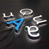 Al aire libre de publicidad personalizada Logo Impermeable LED iluminado 3D Canal Carta Tienda Retroiluminado Signos
