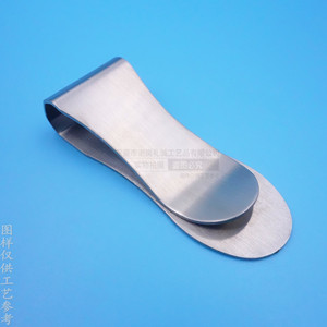 Huawei Stainless Steel Money Clip Engraved Business Gift Unisex <b>Wallet</b> <b>Holder</b> Geometric Shape Brushed Finish - Product Image 4