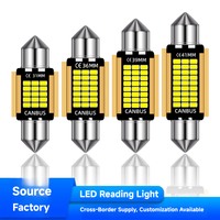 Fourniture d'usine Auto Intérieur LED Éclairage C5W Festoon Ampoule 15SMD 2016 Voiture Lecture Dôme Toit Lampe en 31mm 36mm 39mm 41mm Tailles