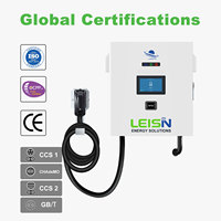 Chargeur mural DC pour véhicules électriques 20kW 30kW 40kW, borne de recharge rapide CCS2 à une seule prise, chargeur commercial OCPP