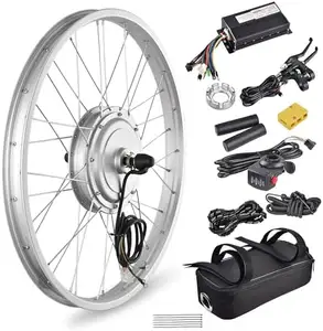 Electric Bicycle Front Wheel 20/24Inch E-Bike Conversion Kit 36V 750W Ebike Wheel Kit Thumb Throttle Hub