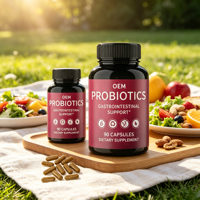 Capsules d'enzymes digestives probiotiques pour adultes, 90 unités, fournies par l'usine OEM du Shandong, pour l'énergie