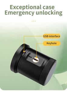 Serrure de porte électronique intelligente Tuya avec poignée <span class=keywords><strong>tubulaire</strong></span> à empreintes digitales, WiFi et contrôle par application pour portes en bois et en aluminium - Product Image 2