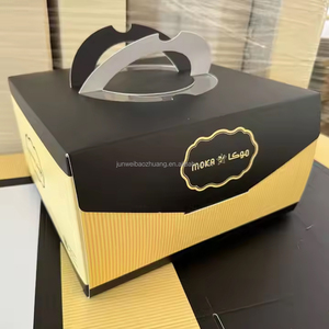 Großhandel Maßgefertigte 12,5\" X 7\" Karton-Kuchenbox mit Transparentem Fenster Bento-Brot-Kuchen-Verpackung für Kosmetik Hautpflege-Seren - Product Image 5