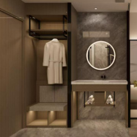 Meubles modernes et écologiques avec panneaux en bois massif personnalisés Ensembles de chambre à coucher et de salon cinq étoiles pour hôtel directement de l'usine