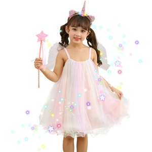 Costumes de cosplay d'Halloween pour enfants 2026, fée des fleurs arc-en-ciel, <span class=keywords><strong>licorne</strong></span>, jupe <span class=keywords><strong>tutu</strong></span> à bretelles - Product Image 1