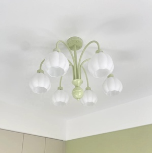 <span class=keywords><strong>Lustre</strong></span> pendentif en forme de fleur de <span class=keywords><strong>tulipe</strong></span> créative française pour chambre à coucher - Product Image 5