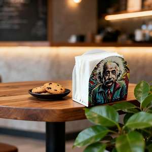 Porte-serviettes en métal vintage au design moderne pour la cuisine, les cafés, les tables de pique-nique, rangement de papier, décoration, porte-serviettes en étain - Product Image 1