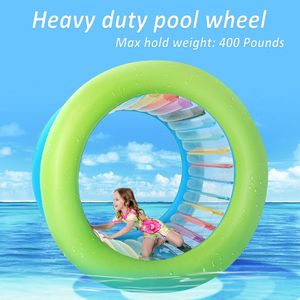 <span class=keywords><strong>Roue</strong></span> de roulement <span class=keywords><strong>gonflable</strong></span> en PVC 73*65 pouces multi couleurs pour enfants piscine lac arrière-cour pelouse jeu extérieur actif - Product Image 6