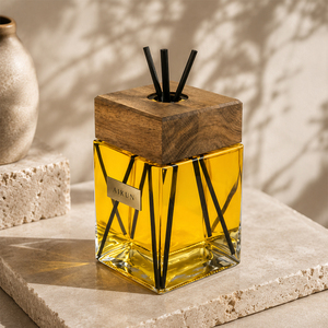 Aikun – Coffret Cadeau Diffuseur à Bâtonnets en Verre Ambré avec Bouchon en Bois, Grande Capacité, Plusieurs Tailles, pour Maison, Hôtel, Spa – Arôme Longue Durée – Vente en Gros - Product Image 4