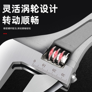 Clé à molette réglable pour mécaniciens automobiles avec poignée en caoutchouc pour une utilisation à domicile et dans la salle de bain ; Outils de quincaillerie en plastique - Product Image 5