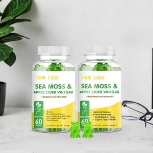 Rong biển hữu cơ giấm táo ACV giảm cân Gummies-Hỗ trợ tiêu hóa, giải độc & làm sạch-Vitamin B12 - Product Image 1