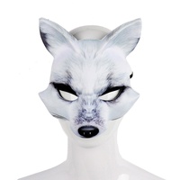 Masque de renard blanc en EVA imprimé pour la fête du Poisson d'avril, Halloween, carnaval, accessoires de fête, Wish AliExpress