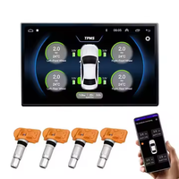 Coche Universal Android Bluetooth USB TPMS Sistema de monitoreo de presión de neumáticos incorporado Aplicación móvil Sensor de pantalla Sensor de piezas de automóvil