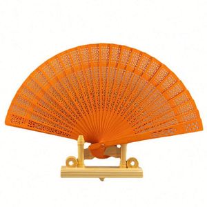 Custom Hollow Folding Fragrant Wood <b>Gift</b> Fan - Product Image 3