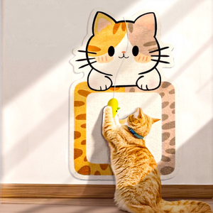 Rascador para Gatos de Fieltro, Montado en la Pared, con Diseño de Dibujos Animados, Resistente al Desgaste, Antiarañazos y Sin Pelusas - Product Image 1