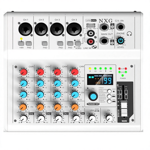 NGVM GX-06 สีขาว มิกเซอร์เสียงพกพา 6 ช่องสัญญาณ พร้อมเอฟเฟกต์เสียง 99 แบบ รองรับการบันทึกผ่าน USB ช่องต่อ XLR/TRS/RCA สำหรับการถ่ายทอดสดและการเล่นดนตรีดีเจ - Product Image 1