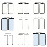 Remplacement de la vitre de téléphone portable par OCA pour iPhone X XS Max XR 11 12 12 Pro Max 12 Mini 13 14 15 Pro 16 Pro Max 17 Air