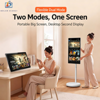 Écran intelligent portable rotatif à 90° de 32 pouces, 1080p, tactile 10 points, Android 14, anti-reflet, CMS de texte pour magasins de détail et métros